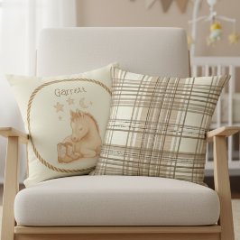 Cowboy Boots & Foal Nursery Pillow Kussen