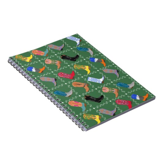Cowboy Boots Fun Printed Spiral Notebook Journal Notitieboek (Rechterzijde)