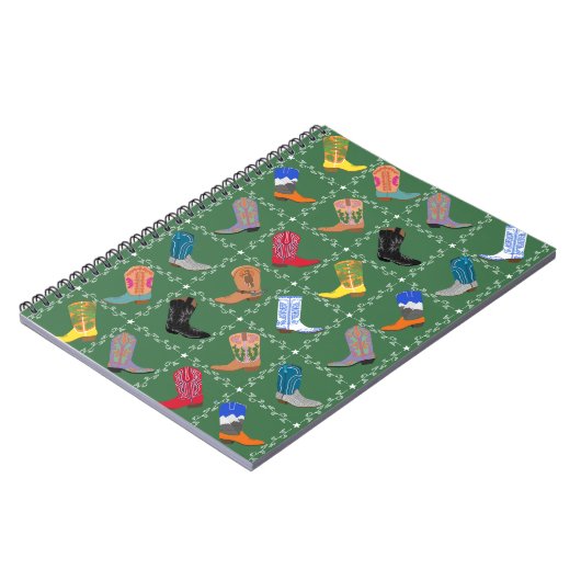 Cowboy Boots Fun Printed Spiral Notebook Journal Notitieboek (Linkerzijde)