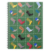 Cowboy Boots Fun Printed Spiral Notebook Journal Notitieboek (Voorkant)