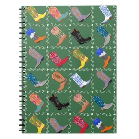 Cowboy Boots Fun Printed Spiral Notebook Journal Notitieboek (Voorkant)