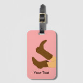 Cowboy Boots gepersonaliseerd Bagagelabel (Voorkant (verticaal))