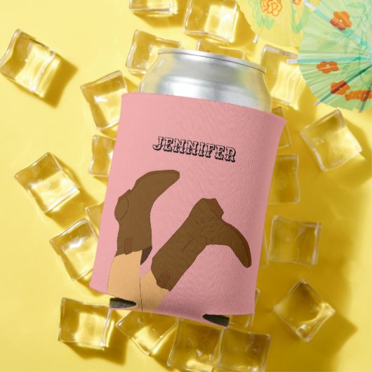 Cowboy Boots gepersonaliseerd Blikjeskoeler (Insitu Zomer)