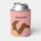 Cowboy Boots gepersonaliseerd Blikjeskoeler (Blikje Achterkant)