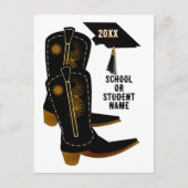  Cowboy Boots Graduation Briefkaart (Voorkant)