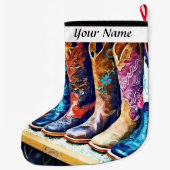 Cowboy Boots Grote Kerstsok (Achterkant)