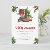 Cowboy Boots Holiday Celebration, Editable Country Kaart (Staand voorkant)