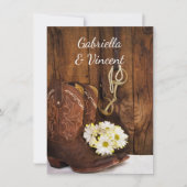 Cowboy Boots Horse Bit Country Weddenschap Notitiekaartje (Voorkant)