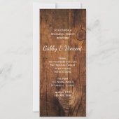 Cowboy Boots Horse Bit Wedding Rehearsal Dinner Kaart (Achterkant)