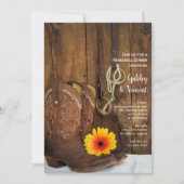 Cowboy Boots Horse Bit Wedding Rehearsal Dinner Kaart (Voorkant)