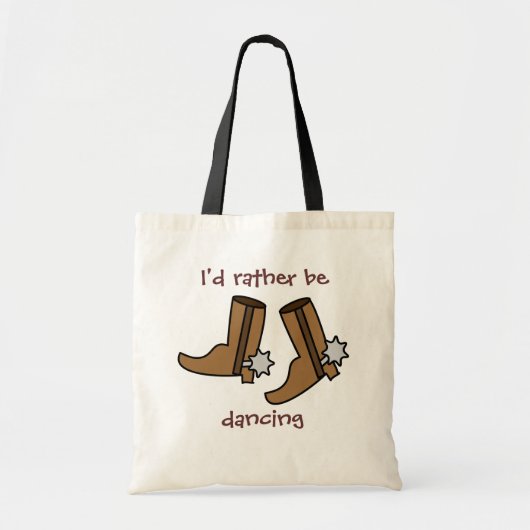 Cowboy Boots in plaats van dansend country Western Tote Bag (Voorkant)