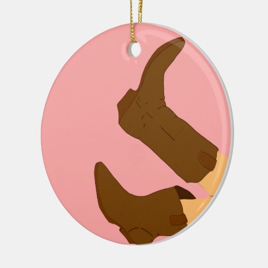 Cowboy Boots Keramisch Ornament (Links)