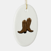 Cowboy Boots Keramisch Ornament (Rechts)