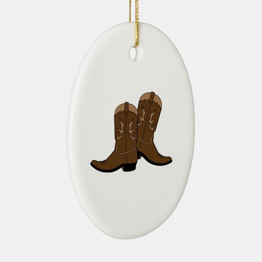 Cowboy Boots Keramisch Ornament (Rechts)