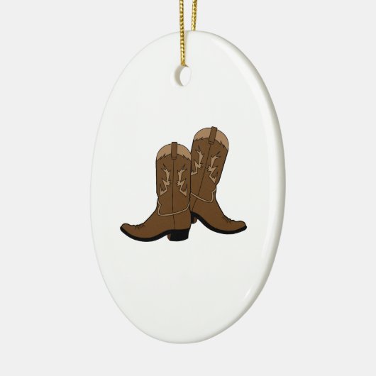 Cowboy Boots Keramisch Ornament (Links)