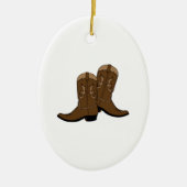 Cowboy Boots Keramisch Ornament (Voorkant)