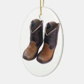 Cowboy Boots Keramisch Ornament (Links)