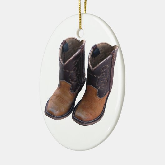 Cowboy Boots Keramisch Ornament (Links)