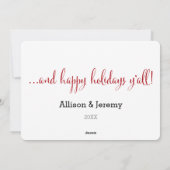 Cowboy Boots-kerstkaart Feestdagenkaart (Achterkant)