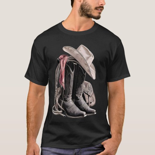 Cowboy Boots Knockin Boots Westerne Stijl Land B T-shirt (Voorkant)