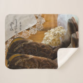 Cowboy Boots Lace Country Barn Wedding Keepslag Sherpa Deken (Voorkant (horizontaal))