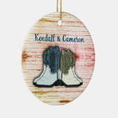 Cowboy Boots Land Homestead Keramisch Ornament (Rechts)
