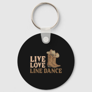 Cowboy Boots Line Danser Country Pet Live Love Li Sleutelhanger