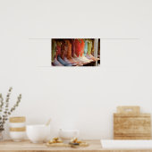 Cowboy boots line-up poster (Keuken)