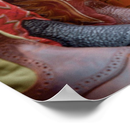 Cowboy boots line-up poster (Hoek)