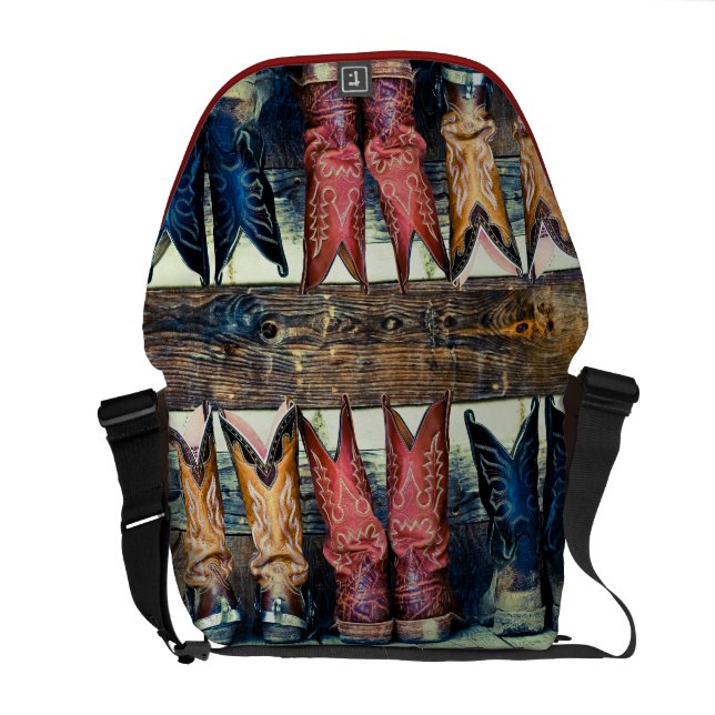 Cowboy Boots Messenger Bag (Achterkant Open)