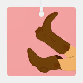 Cowboy Boots Metalen Ornament