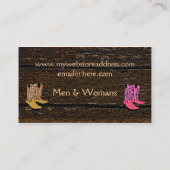 Cowboy Boots Old Wood Kijk Visitekaartje (Achterkant)