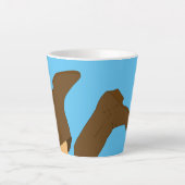Cowboy Boots op Light Blue Background Latte Mok (Voorkant)