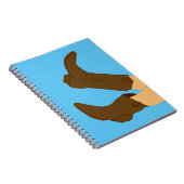 Cowboy Boots op Light Blue Background Notitieboek (Rechterzijde)