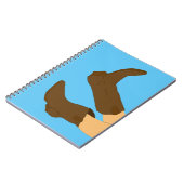 Cowboy Boots op Light Blue Background Notitieboek (Linkerzijde)