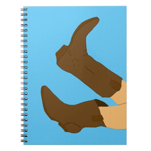 Cowboy Boots op Light Blue Background Notitieboek (Voorkant)