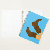 Cowboy Boots op Light Blue Background Planner (Display)