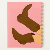 Cowboy Boots op Light Blue Background Planner (Achterkant)