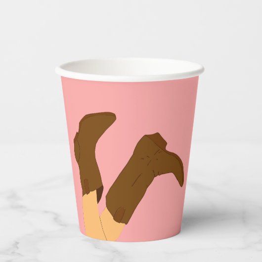 Cowboy Boots Papieren Bekers (Voorkant)