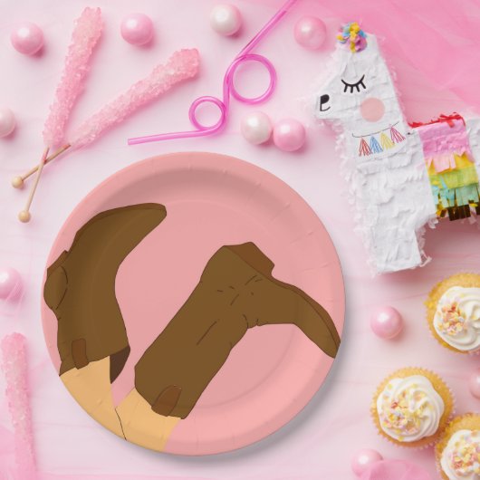 Cowboy Boots Papieren Bordje (Feest)