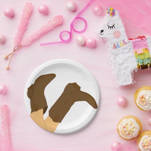 Cowboy Boots Papieren Bordje (Feest)