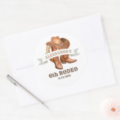 Cowboy Boots, Pet en Lasso Ronde Sticker (Envelop)