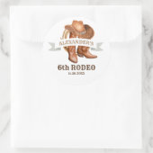 Cowboy Boots, Pet en Lasso Ronde Sticker (Tas)