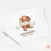 Cowboy Boots, Pet en Lasso Square Sticker (Envelop)