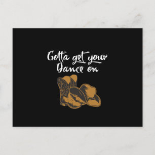 Cowboy Boots Pet Line Dance Music Country Cadeau Briefkaart
