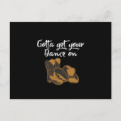 Cowboy Boots Pet Line Dance Music Country Cadeau Briefkaart (Voorkant)