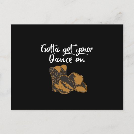 Cowboy Boots Pet Line Dance Music Country Cadeau Briefkaart (Voorkant)