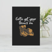 Cowboy Boots Pet Line Dance Music Country Cadeau Kaart (Staand voorkant)