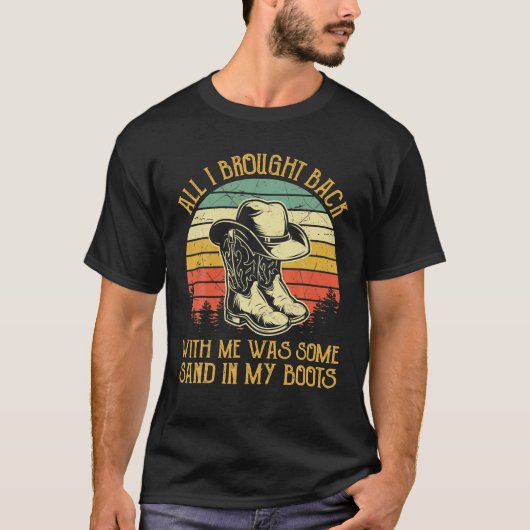 Cowboy Boots Pet Sand in My Boots T Southern Weste T-shirt (Voorkant)