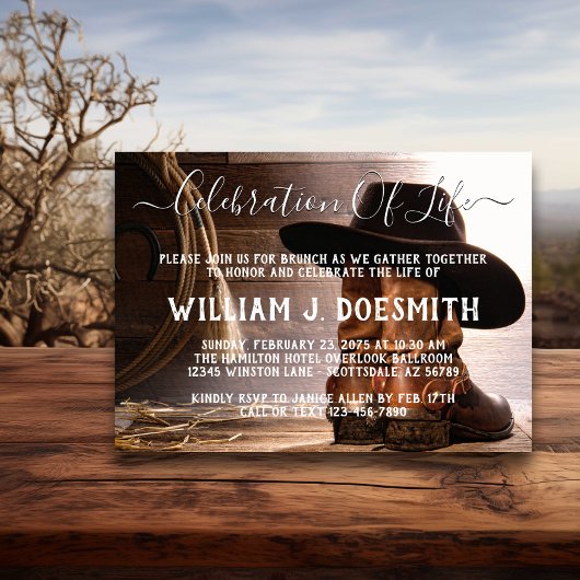 Cowboy Boots Pet Uitvaartmonument Kaart